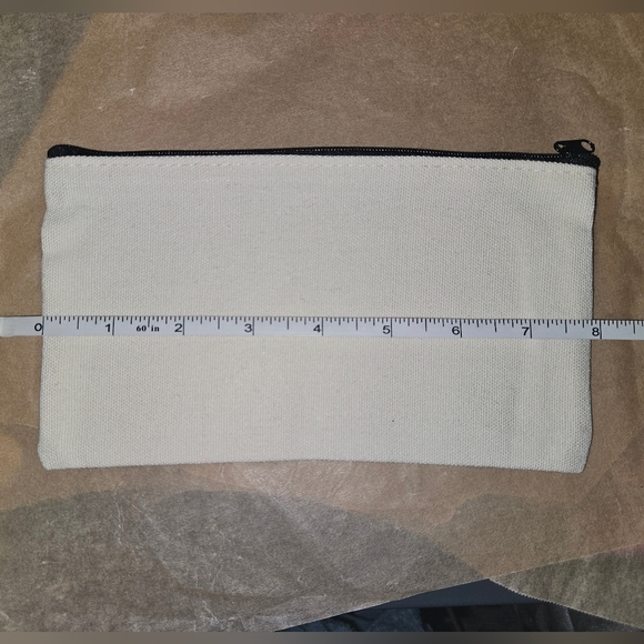 Cream Canvas Pouch with Quote - Picture 3 of 3